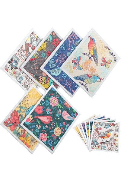 SYOSI قطعة قماش مطبخ قطنية متعددة الألوان، 19.8 × 19.8 سم، 6 قطع قابلة لإعادة...