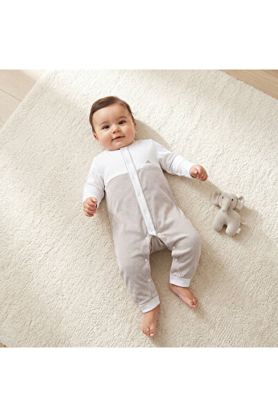 giggles Cotton Collared Long Sleeves Sleepsuit with Stripes