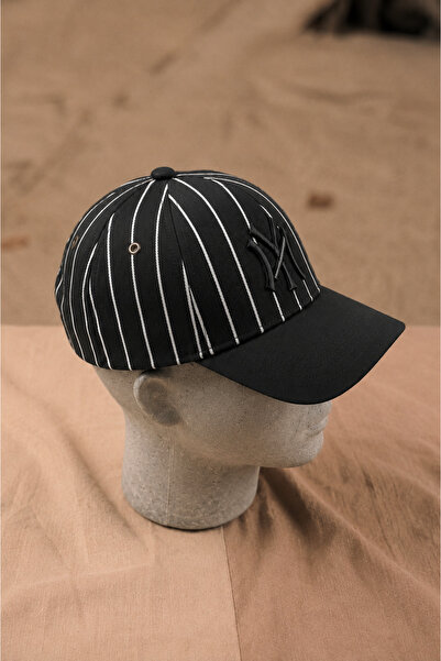 Thermohis Striped Black and White Unisex Gabardine Fabric Women's Hat Men's H...