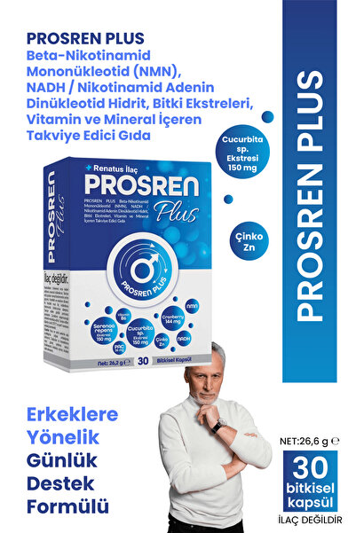 Renatus İlaç Prosren Plus Beta-Nikotinamid Mononükleotid (NMN), NADH / Nikoti...