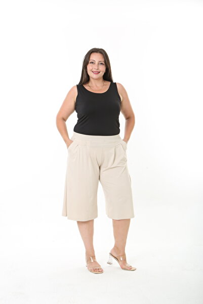 XL Modam Lycra Viscose Pleated Plus Size Shorts
