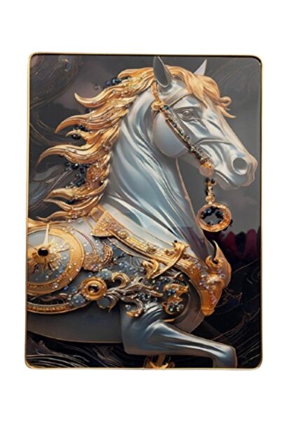 Duman Duvar Tablo 30X40Cm At Resmi 3 Boyutlu M4431-2