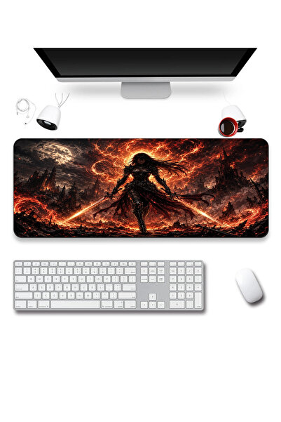 SonicTouch Keyboard Mousepad 40X90Cm Kor Warrior Seamless Smooth Liquid-Proof...