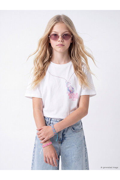 LC Waikiki Printed Girl's T-Shirt