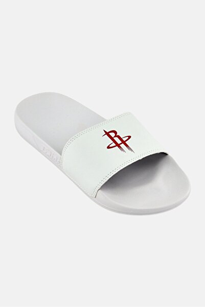 iSlide Kids Boy Houston Rockets Primary Logo Slip On Slides, White