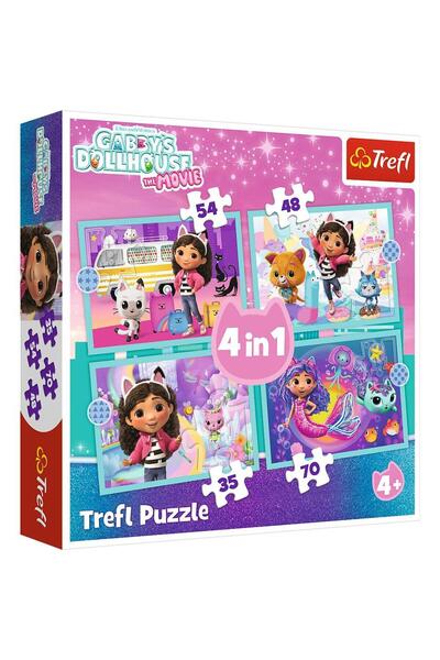 Trefl 4in1 Gabby's Big Adventure Puzzle Set