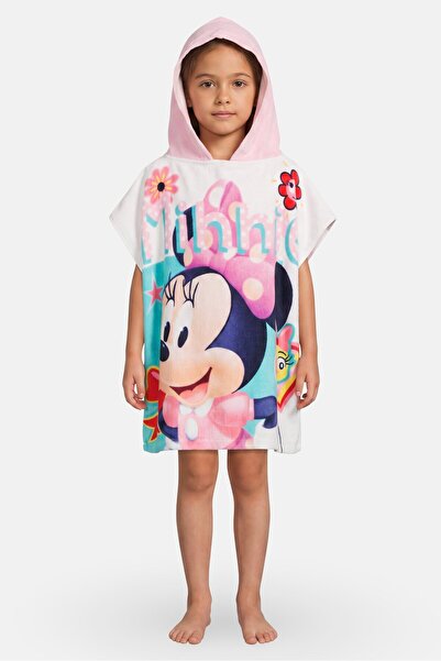 Disney Minnie Mouse Terry Hooded Poncho, Multicolor