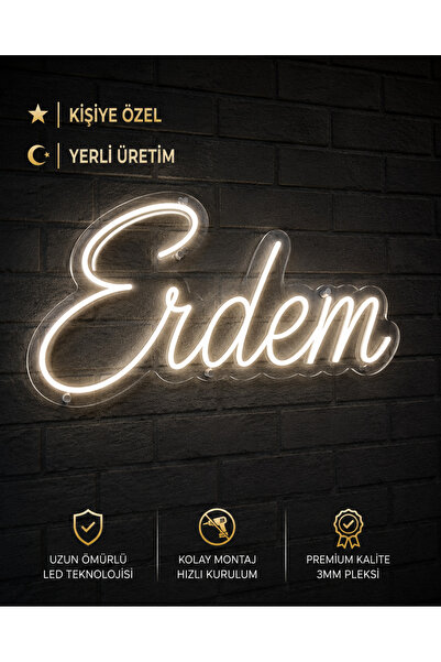 Genel Markalar Kişiye Özel LED Neon İsim Tabelası | Premium Neon LED | 3 mm P...