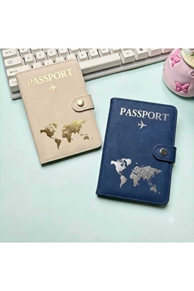 Beypa Ticaret Pasaport Kılıfı Desenli-Tokalı Çift 2 li