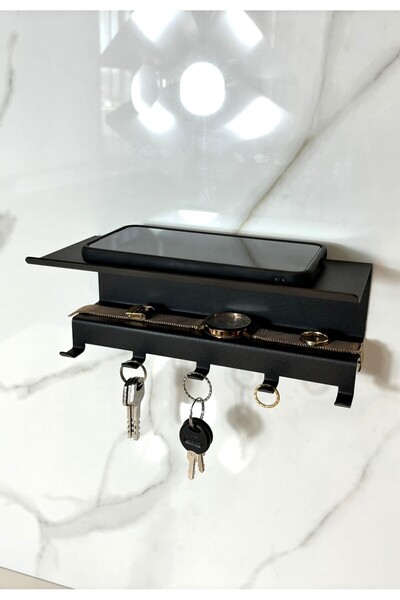 Linia Home Metal Çift Raflı Çok Amaçlı Anahtarlık Askı Askılık