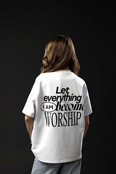 Power of God ΑΦΗΣΤΕ ΤΟ ΟΛΟ ΤΟ ΥΠΟΥΝΕΣΤΟ ΝΑ ΓΙΝΕΙ ΛΑΤΡΕΙΑ Λευκό Γυναικείο Μπλο...