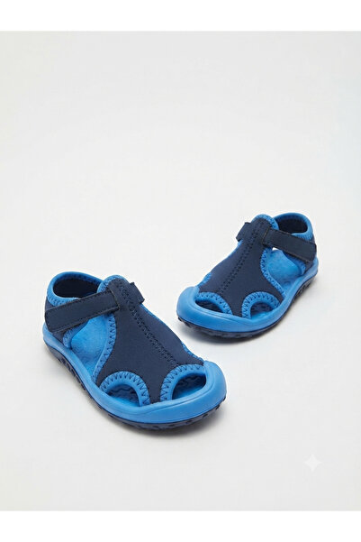 pediashoes صندل رياضي أزرق داكن خفيف الوزن ومرن للأولاد الصغار، مقاس 22-25 بد...