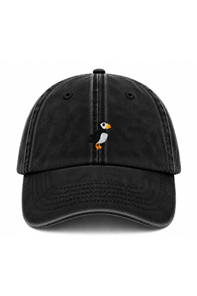 WeavedCo Puffin (Sea Parrot) Vintage Washed Hat (Not Printed, Embroidered)