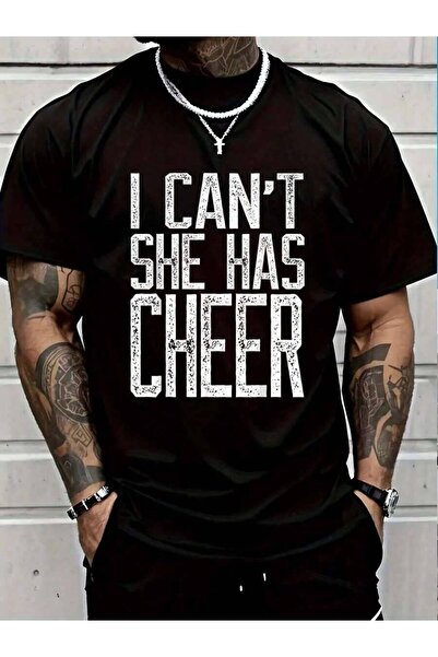799 100% Cotton I Can't She Has Cheer - Cheerleading Mom Dad Gift T Shirt Men...