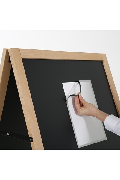 reklam etkisi Yazı Tahtası Ahşap A Pano Naturel 60x120 cm - Dış Mekan Kaldırım Reklam Panosu