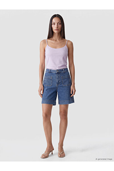 LC Waikiki Indigo High Waist Women's Jean Shortsolon
