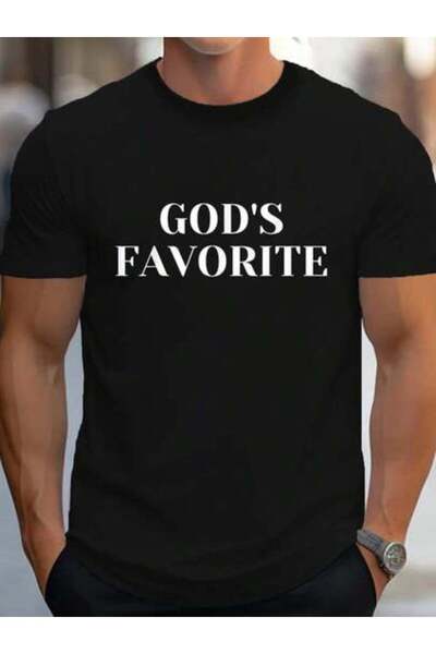 LİNA06 100% Cotton Apparel God's Favorite T-Shirt Women's Men's Graphic Tee C...