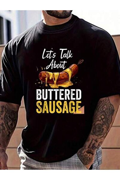 23ERVA 100% Cotton Let's Talk About-Buttered Sausage Lover Funny Meme Women's...
