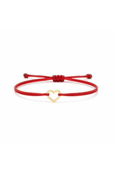 OEM Bracelet with cord and Hollow Heart symbol made of 14K Gold