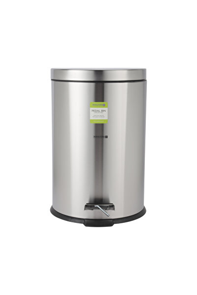 ROYALFORD 20L Stainless Steel Pedal Dustbin RF12092, Soft Close, Silver