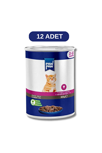 Paw Paw Pate Tavuklu Yetişkin Kedi Konserve Maması 12 X 400 G