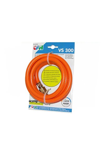 Cfh Furtun de propan pentru arzătoare de camping cu butelii de gaz 3m 3/8 L.H.