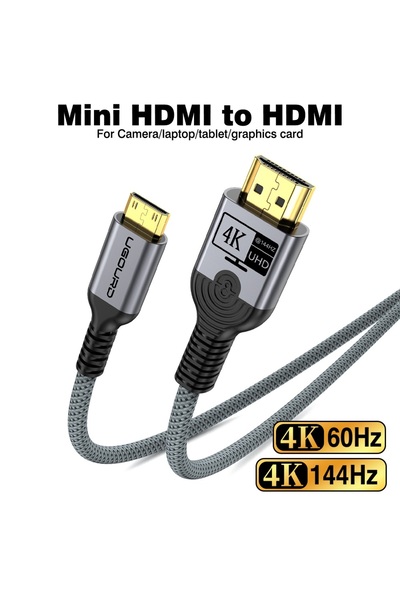 Choice 1m 4K144Hz UGOURD 4K144Hz Mini HDMI to HDMI Male to Male Braided Cable...
