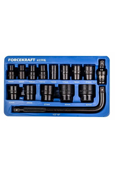 FORCEKRAFT Set de chei tubulare de impact pentru cheie pneumatică 1/2'' 10-32...