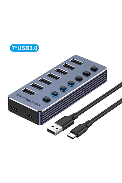 Choice kebidumei 7xUSB3.0 KEBIDUMEI 7 Ports USB 3.0 Hub with Individual On/Of...