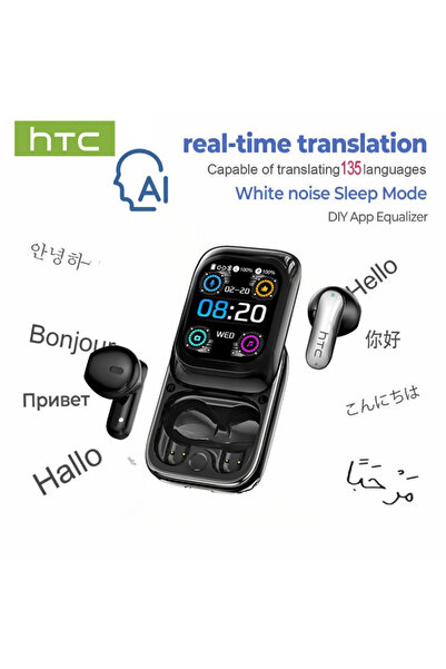 Choice Black AI HTC NE48 TWS Wireless Earbuds AI Translation 2K HD Touchscree...