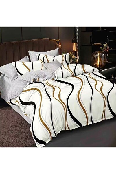 Pucioasa Fabrica Premium satin Cotton Duvet Cover Set - with Stretchy - 4 pie...