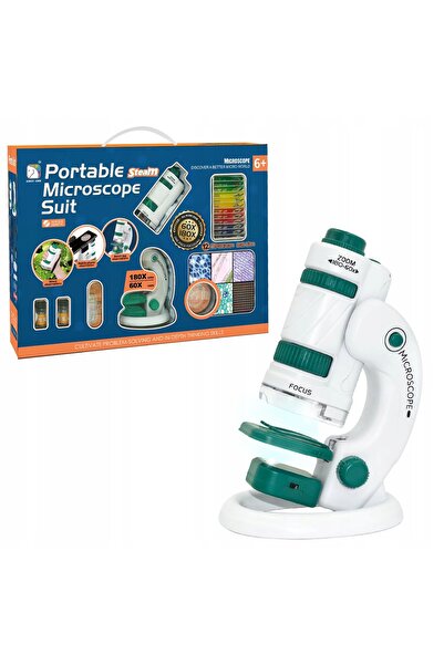 NO BRAND Microscop portabil LED pentru copii, jucărie educativă, kit de obser...