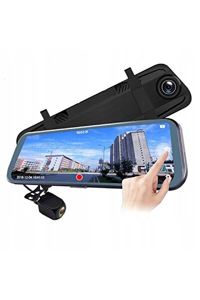 NO BRAND Camecho DVR auto cu oglindă retrovizoare față-spate, înregistrator v...