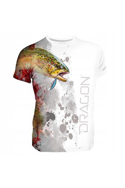 Dragon Tricou Pstrug M alb-roșu