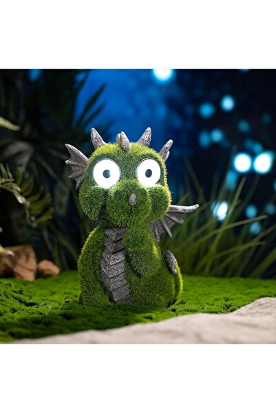 NO BRAND Figurină LED Dragon Solar, Ornament Decorativ de Grădină pentru Exte...