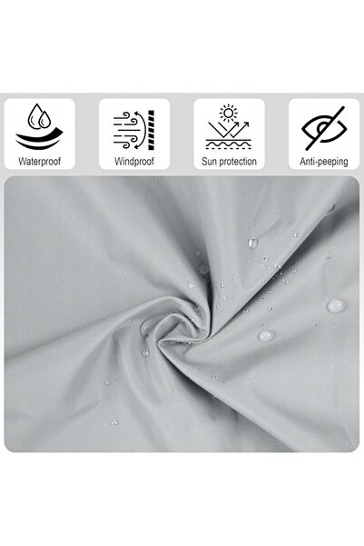 NO BRAND Clipso 0.8X10M Plasă de umbrire gri, impermeabilă, pentru balcon, re...