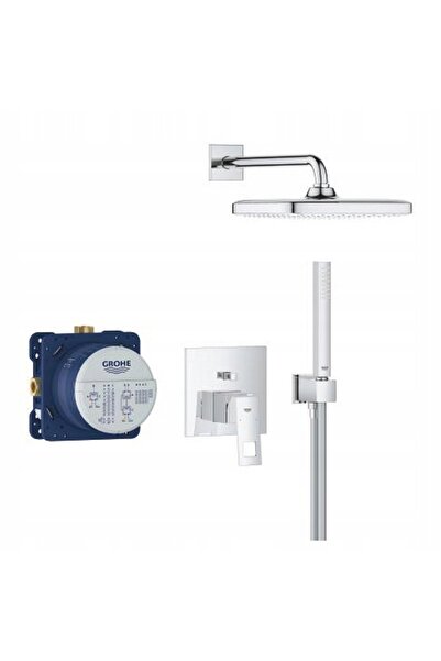 NO BRAND Set de duș Grohe Eurocube cu duș tip ploaie Tempesta 250 Cube, crom