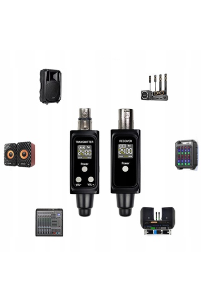 NO BRAND Kit sistem wireless XLR 1 la 1, sistem microfonic UHF pentru transmisie