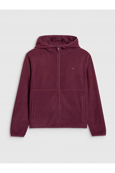 NO BRAND Fleece pentru femei 4F F355 Aw25 |   Hanorac din fleece Bordeaux XS ...