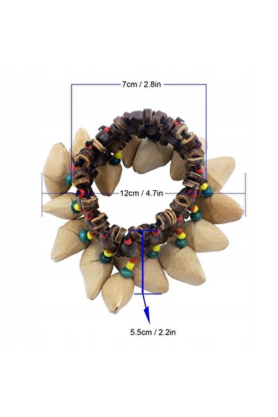 NO BRAND Brățară-tobă africană, instrumente cu clopoței de mână