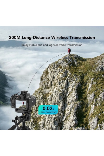 NO BRAND Microfon lavalieră wireless Nearstream Awm20T Transmisie până la 200 m