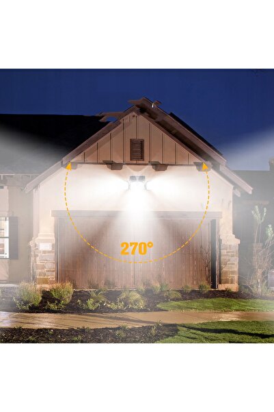 NO BRAND Proiector solar LED de exterior cu senzor de mișcare, activare la am...