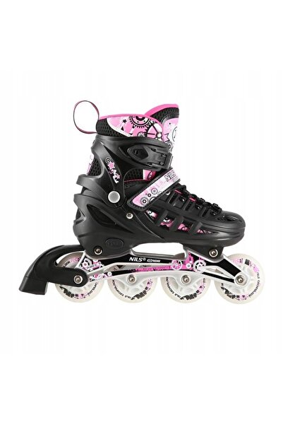 Nils Extreme NILS SKATES 4 ÎN 1 NEGRU ROZ LED S(31-34) NH10905 ROLE CU ROȚI P...