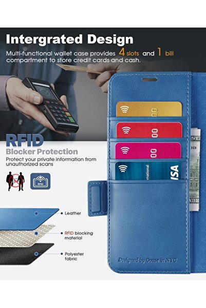 NO BRAND Husă din piele Ocase pentru Samsung Galaxy Z Fold 5 cu suport pentru...