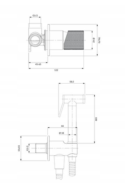 Omnires Sistem CONTOUR cu bideu încorporat, cromat SYSCTBI1CR