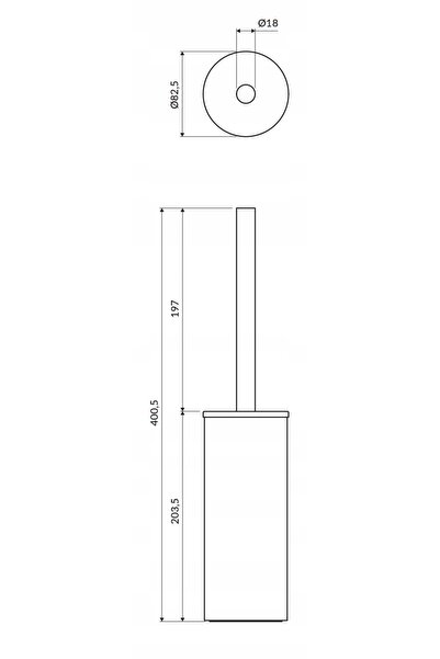 NO BRAND Omnires Modern Project Perie de toaletă Auriu Periat Mp60622Glb