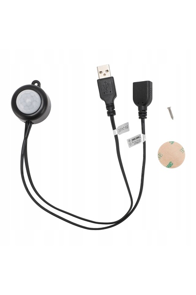 NO BRAND Senzor de mișcare PIR cu USB, de la 5V DC la 24V, controler senzor i...
