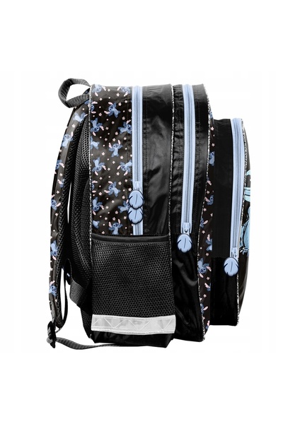 NO BRAND Rucsac școlar Lilo și Stitch Paso cu multiple compartimente, negru, ...