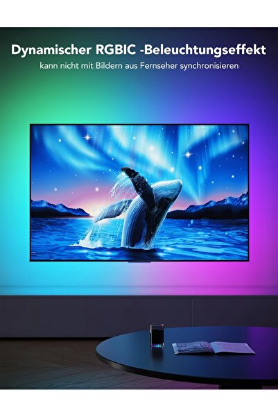 Govee Bandă LED RGBIC pentru televizor 55-65 " 3.8m WiFi Alexa