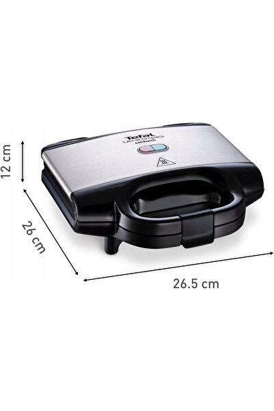 NO BRAND Aparat de făcut sandvișuri 700W Compact Antiaderent Argintiu Negru